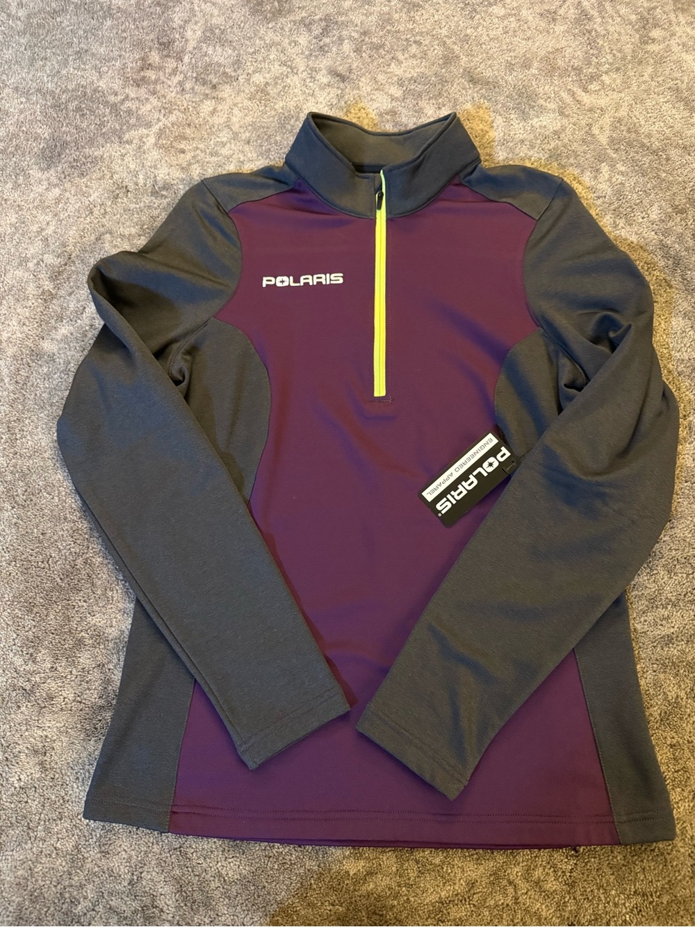 Polaris Women's Purple Grey Quarter-Zip Performance Pullover